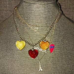 Kitchy HEART Necklace Lot